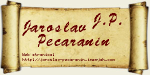 Jaroslav Pećaranin vizit kartica